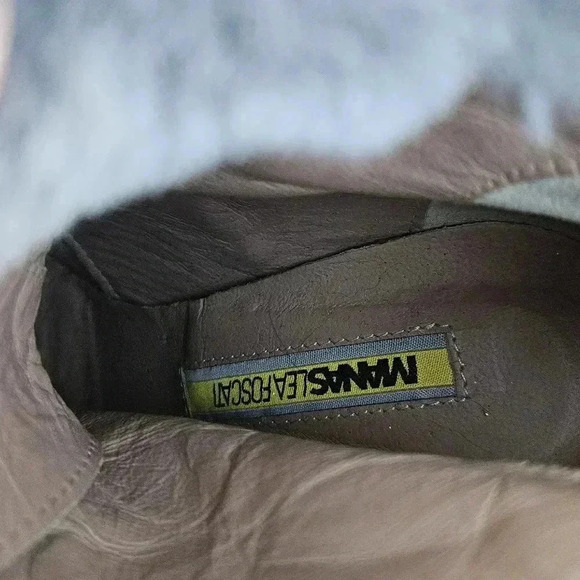 Manas Lea Foscati Faux Fur Collar Lace Up Ankle Boots Womens (8/38) - Picture 7 of 7